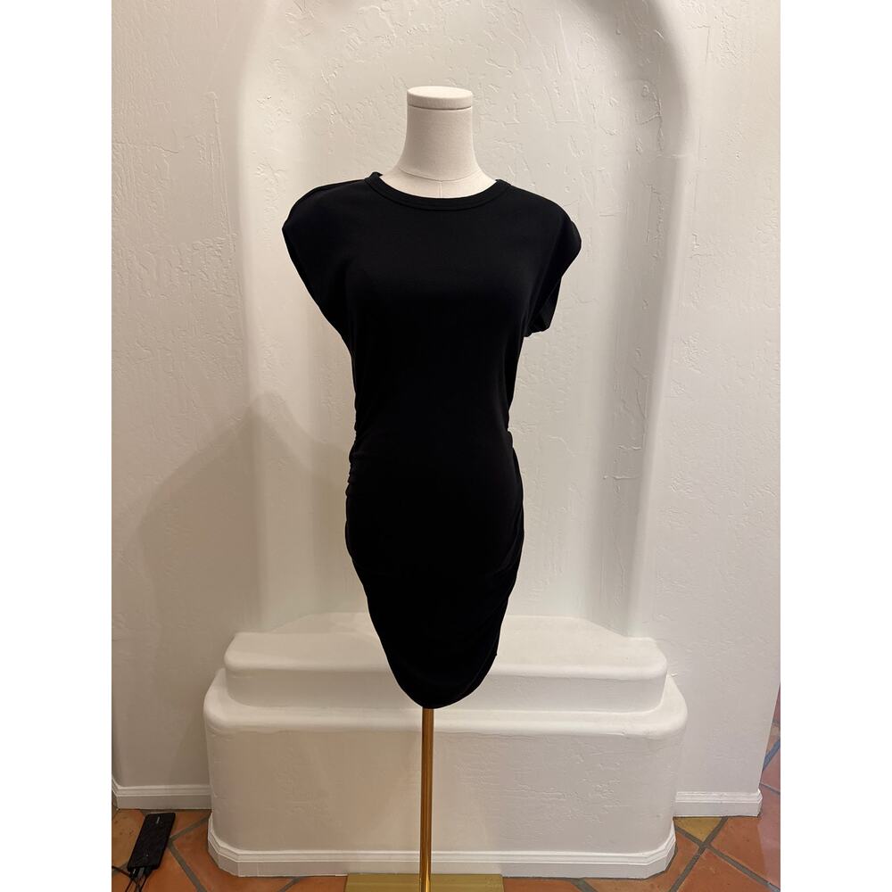 Michael Stars “Ricci” Power Shoulder Stretch Cotton Blend Rib Dress –Size Small - Picture 3 of 8